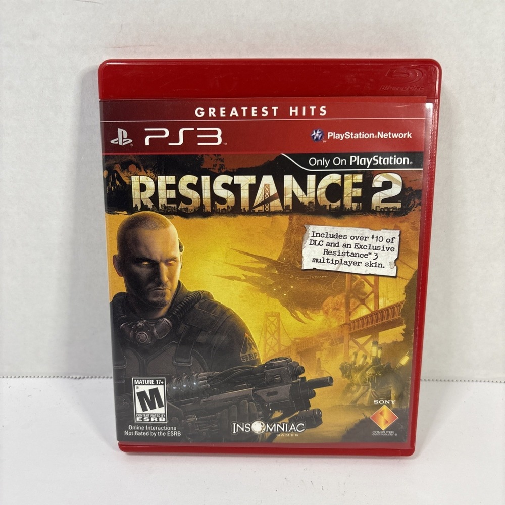 Resistance 2 Greatest Hits PS3 Sony PlayStation 3 2008 Complete w/ Manual Tested - Picture 1 of 3